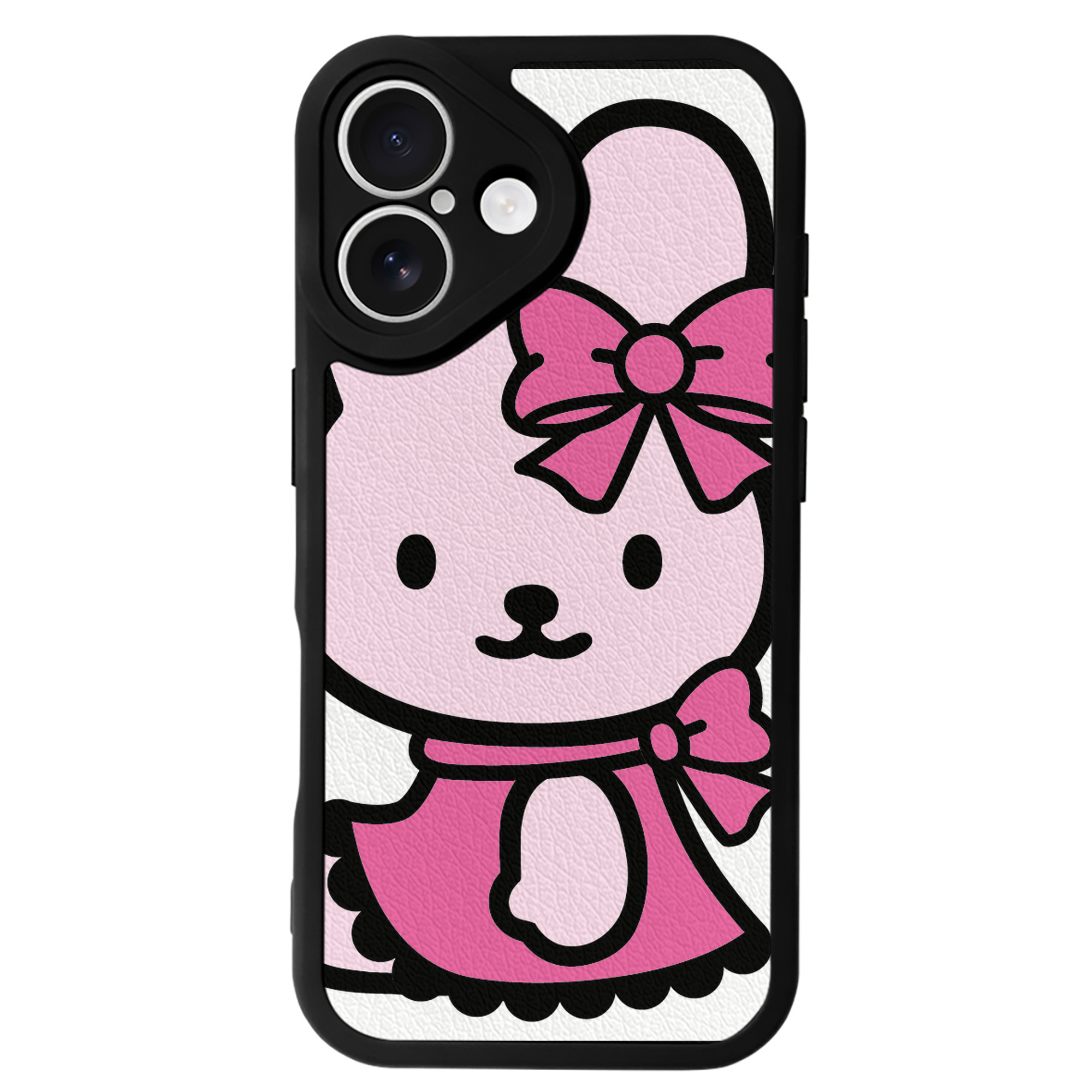 （画像用） Hello Kitty ハローキティ 【iPhone 16シリーズ対応】シリコンスマホケース（レザー調） 材質：シリコン